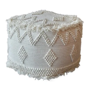Uttermost Uriah Ivory Pouf - 23965 - Picture 1 of 1