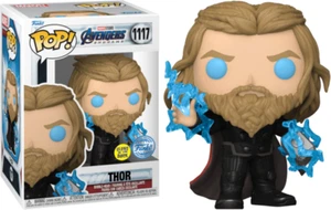 Avengers 4 Endgame Thor with Thunder Glow EXCLUSIVE Pop! Vinyl + POP PROTECTOR - Picture 1 of 4