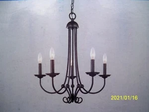 Williamsport 5-Light Oil Rubbed Bronze Traditional Chandelier 1505CH/10 - Bild 1 von 4