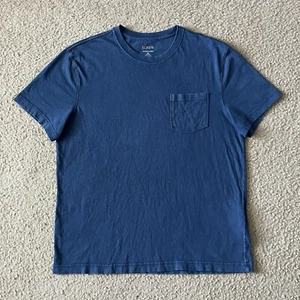 J. Crew Mens Vintage Jersey Blue Pocket T Shirt Size Medium - Picture 1 of 5