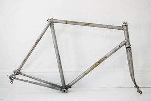 C.1980s CYCLES MERAL 58CM VINTAGE STEEL BICYCLE FRAME - SHIMANO 600AX HEADSET - Picture 1 of 9
