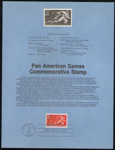 US. SP761. 2247. 22c. Panamerikanische Spiele. Erinnerungsseiten.1987 - Bild 1 von 1