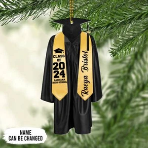 Personalized Graduation Ornament 2024, High School Graduation Gift, New Graduate - Picture 1 of 6
