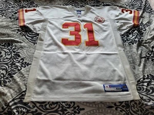 Authentic Priest Holmes Kansas City Chiefs El Salvador White Reebok Jersey 50 - Picture 1 of 17
