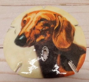 Dachshund On A Sand Dollar 3.5" x 3.5" Around some cosmetic wear good condition - Picture 1 of 7