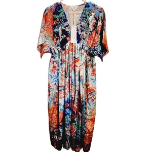Love Kyla Paloma Polysilk BOHO Chic Lightweight Midi Dress Size Small NEW - Picture 1 of 10
