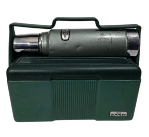 Vintage Stanley Thermos & Lunchbox Cooler Combo Aladdin Quart Green USA - Foto 1 di 16