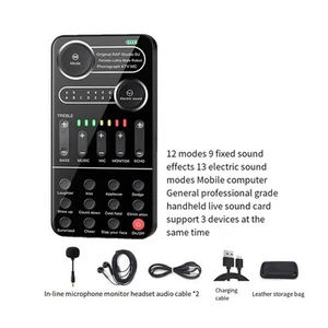 Für Live Gesang Soundkarte mit 9 einzigartigen Effekten für Musiker und Interp - Bild 1 von 14
