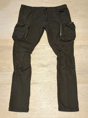 Pantalones de mezclilla Smoke Rise para hombre 40x32 verde algodón carga elástico ropa de trabajo nuevos con etiquetas Foto 1 de 4