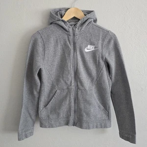 Nike Youth Boys Hoodie Full Zip Jacket Carbon Heather Grey CD7401-091 Size L - Picture 1 of 5