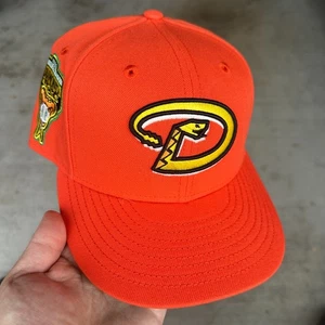 7 3/8 Arizona Diamondbacks New Era Exclusive 1998 Inaugural Orange Fitted - Picture 1 of 3