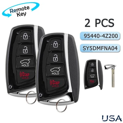 2 Repuestos Para 20014 2015 2016 2017 2018 Hyundai Santa Fe Mando a Distancia Llavero Foto 1 de 4