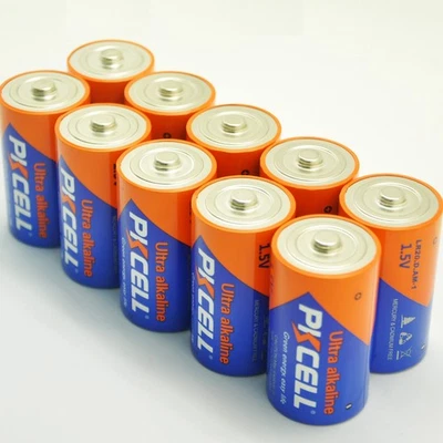 10pcs Size D Batteries 1.5V LR20 AM1 PC1300 Alkalline Bulk for camping light - Image 1 of 3