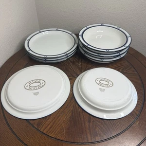 Dansk Bistro Blau Japan 8er Set - 4 Speiseteller & 4 Suppenschüsseln 8,5”/8” - Bild 1 von 8