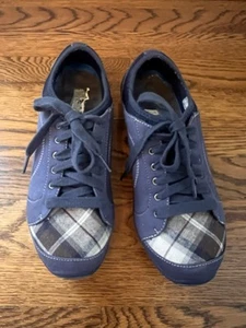 Dr Scholls Jennie Sneaker Women's Size 10 Casual Blue Plaid - Picture 1 of 6