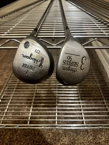 2x Vintage Hogan 1- Aluminum Driver 9.75* RH Men's Apex 4 Stiff Steel w 3 Spoon - Picture 1 of 8
