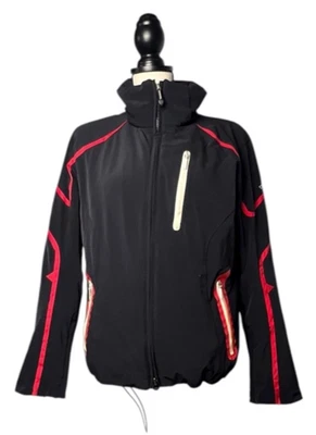Descente Women’s Ski Jacket Sz 10 Black Red Trim Waterproof Insulated Winter - Image 1 of 4