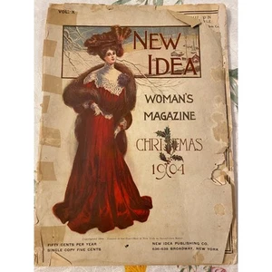 Antique Women's Magazine New Idea Christmas Edition 1904 GUC 100 pages - Foto 1 di 13