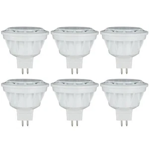 6 Pack Sunlite LED Mr16 Reflector 7W 50W Replacement Gu5.3 Base 4000K Cool White - Picture 1 of 2