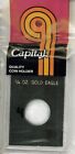 Capital Holder For 1/4 oz Gold Eagle Coin 2x3" Black Snaplock Long Term Storage