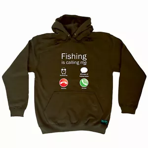 Fishing Dw Is Calling Me - Novelty Mens Womens Clothing Funny Hoodies Hoodie - Picture 1 of 10