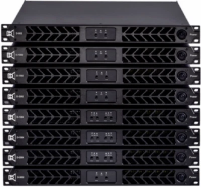 CVR Audio D-2004 Series Professional Power Amplifier 1 Space 2000Wx4 at 8-Ohms - Image 1 of 4