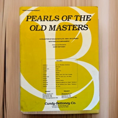 Pearls of the Old Masters ~ Vol I ~ H. Bettoney ~ Flute + Piano Accomp. - Image 1 of 3