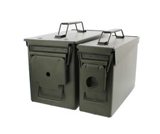 Redneck Convent 30 and 50 Cal Metal Ammo Can 2 Pack Military Army Solid