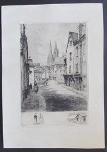 Original Mitte des 19. Jahrhunderts Paul Jeffrey Paris Stadtbild mit dem Titel: Basilika Sainte-Clotilde - Bild 1 von 14