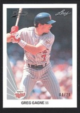 GREG GAGNE 2012 LEAF MEMORIES #302 SILVER 1990 BUY BACK MINNESOTA TWINS 4/20 SP