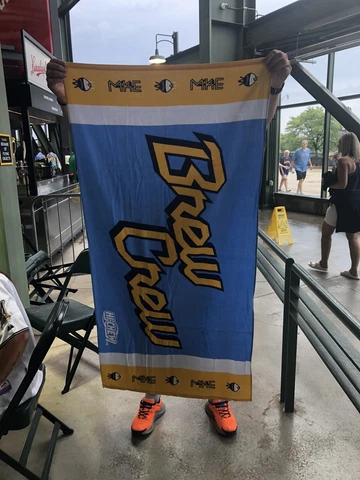 MILWAUKEE BREWERS CITY CONNECT BEACH TOWEL w/ GRILL LOGOS SGA ~ 7-22-2023 Cover