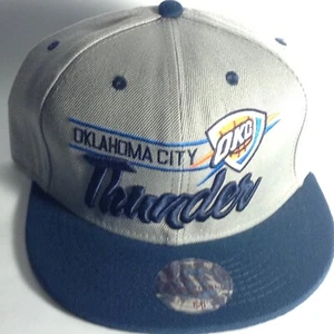 Oklahoma Thunder Hat, Mitchell and Ness,Gray/Navy Blue, Snapback - Picture 1 of 2