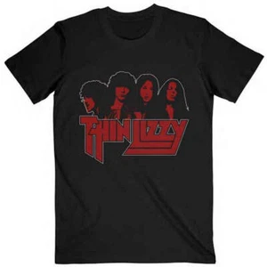Thin Lizzy - Band Photo Logo (T-Shirt) - Picture 1 of 2