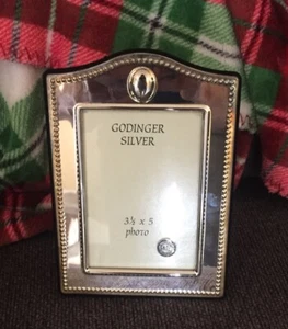 Photo Picture Frame 3.5 X 5 Godinger Silverplate Patina Raised Dots - Picture 1 of 5