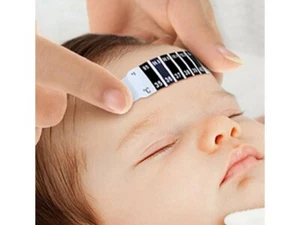 10X FOREHEAD THERMOMETER STRIP HEAD FEVER SCAN BABY ADULT TEMPERATURE TEST CHECK - Picture 1 of 1