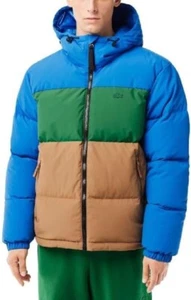 Chaqueta acolchada Lacoste Colorblock para hombre, HILO/ROQUETA-COOKIE, pequeña - Imagen 1 de 1