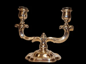 SOLID SILVER A835 BELGIUM SILVER CANDLESTICK CANDELABRA ANTIQUE ARGENT ZILVER - Picture 1 of 10