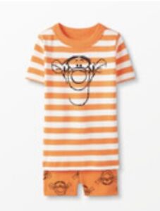 NWT HANNA ANDERSSON Orange Disney Tigger Organic Short pajamas Size 130 (8)
