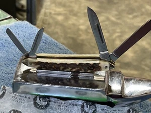 Hen & Rooster Bertram Cutlery Swell Center Whittler Deer Stag 234DS - Picture 1 of 20