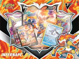 Infernape V Box POKEMON TCG - Includes 4 Booster Packs - Picture 1 of 3