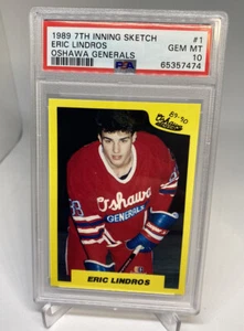 1989 7th Inning OHL ERIC LINDROS ROOKIE OSHAWA GENERALS RC PSA 10 POP 23 - Picture 1 of 4