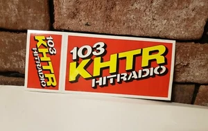 Pegatina parachoques vintage de estación de radio KHTR 103 St Louis Hit Rock nuevo stock antiguo - Imagen 1 de 5