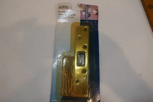 First Watch Steel Security Deadbolt Strike Plate ~Brass ~ 1-1/4 x 6 in ~#1015 - Bild 1 von 4