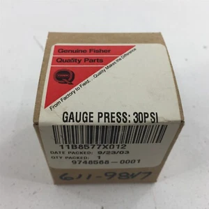 Fisher 11B8577X012 Pressure Gauge 0-30PSI Back Mount 1/8" NPT 2" Face - Picture 1 of 7