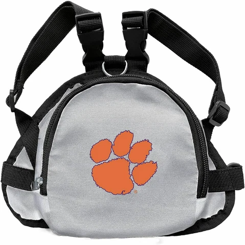 NEW! CLEMSON TIGERS DOG CAT MINI BACKPACK HARNESS w/LEASH CHOOSE SIZE Cover