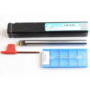 1P H12M-SCLCR06 HSS CNC Turning Tool Holder + 10PCS CCMT060208 Carbide Inserts - Picture 1 of 6