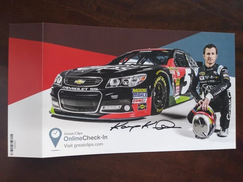 AUTOGRAPHED Kasey Kahne 2015 Great Clips Hendrick 7x12 NASCAR Cup Hero Post Card Cover