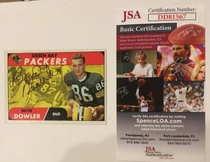 Boyd Dowler Signed Autographed 1968 Topps Card #105 JSA Certified - Picture 1 of 1