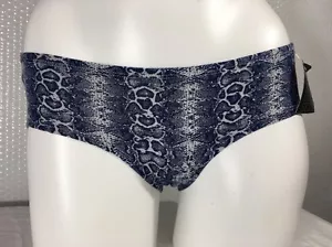 STEVE MADDEN ROCK BANDS HIPSTER CHEEKY PANTY SNAKE BLUE LOW RISE 64014 SMALL NEW - Picture 1 of 7