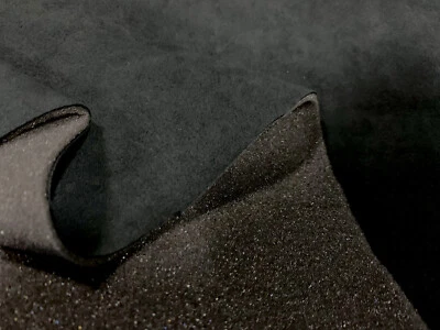 DINAMICA MIKO Meterware ORIGINAL Auto Dinamica Stoff schwarz mit 2mm Schaumstoff dehnbar